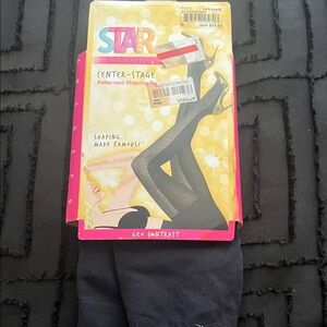 Black Patterned Shaping Tights